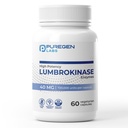 Puregen Labs Lumbrokinase 40mg per Capsule High Potency Supplement | High Activity Lumbrokinase Enzymes | No Harmful Additives | Non-GMO | Gluten Free | Made in USA - 60 Vegetariska kapslar