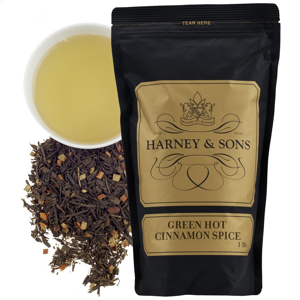 Harney och Sons Green Hot Cinnamon Spice Tea | 16 oz Loose Leaf Tea