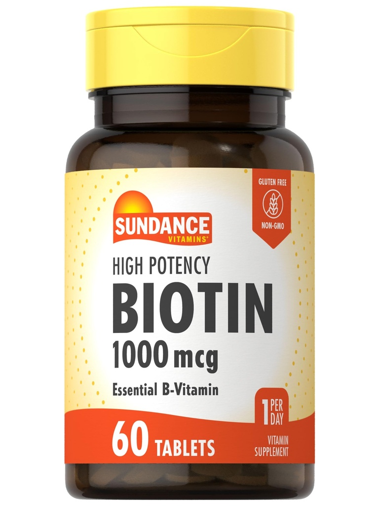 Sundance High Potency Biotin 1000 mikrog Supplement ...