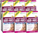 Tillämpad näring Längre starkare hår & naglar - 60 flytande mjuka hjul, pack av 6 - Biotin, Silica & Collagen - 180 portioner