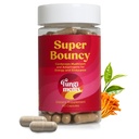 Fungiments Super Bouncy - Mushroom Supplement - Cordyceps Mushrooms, Green Tea, Ginseng - Energi och fokus (60 kapslar)