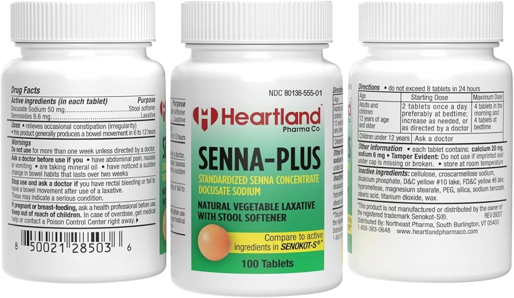 Senna-Plus Natural Vihannesten Sennosidi Laxative 