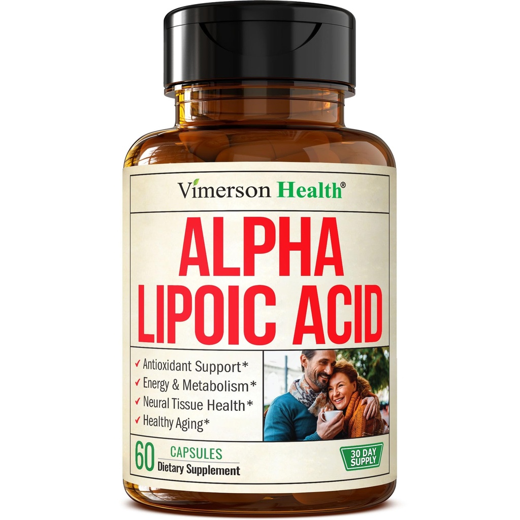 Alpha Lipoic Acid – High Potency 650mg ALA Supplement för Nerve and Brain Health, Antioxidant Support och Healthy Aging Aid – Vegan & Non-GMO – Starkare än Alpha Lipoic Acid 600mg – 60 kapslar