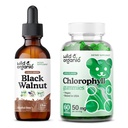 Luonnonvaraiset & luomumustat pähkinät Tincture 2 fl oz & klorofylli Gummies 60