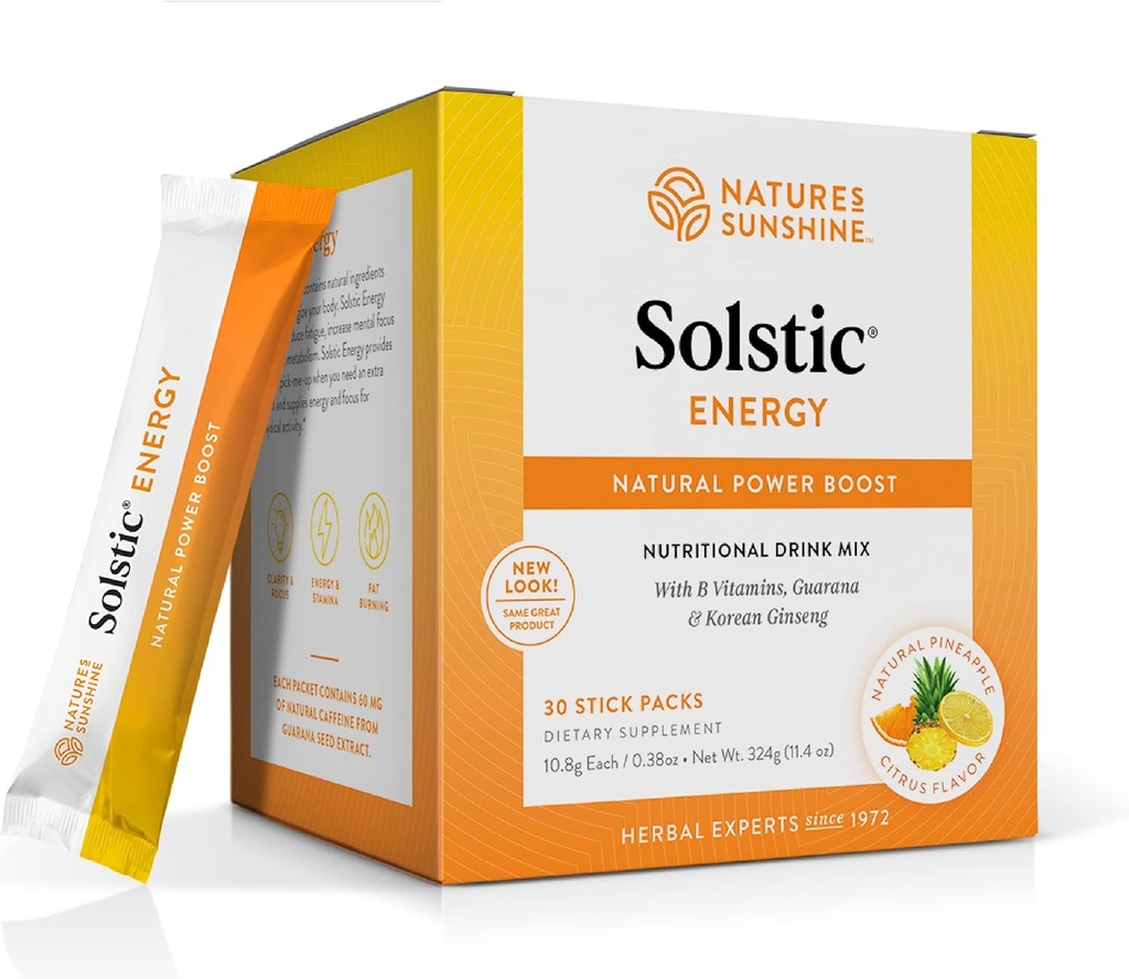 Luonnon aurinkoinen Solstic Energy, 0.14 Purkakaa kukin, 30 lukua (pakkaus 1)
