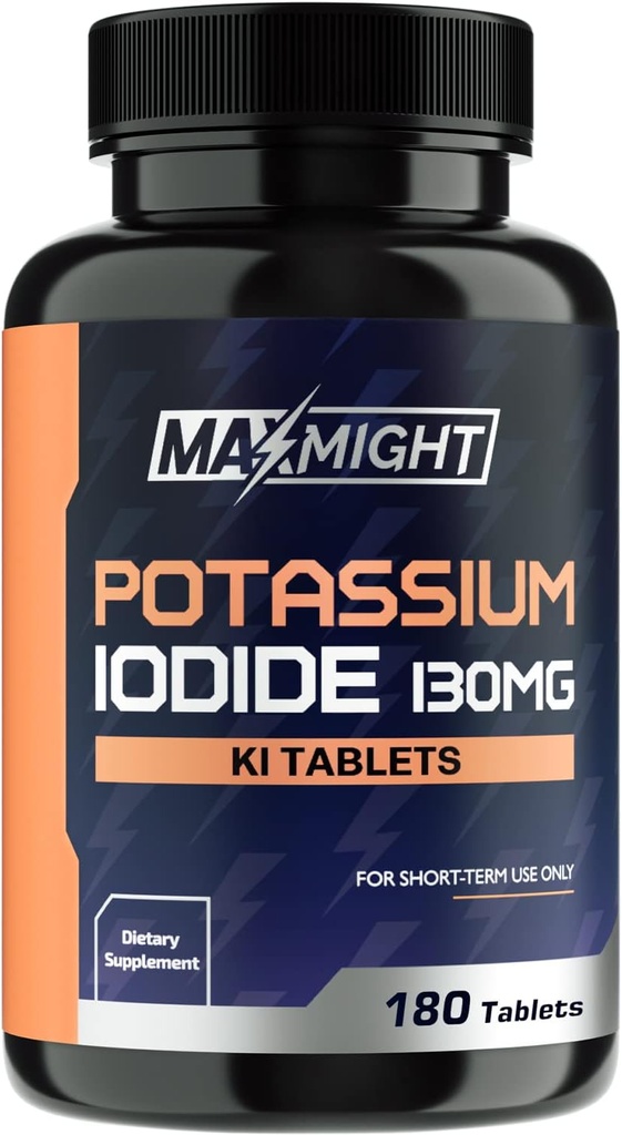 Kaliumjodid 130 mg, icke-GMO, kosttillskott, 180 tabletter, upp till 6 månaders leverans, kaliumjodidpiller, YODO Naciente, tillverkad i USA