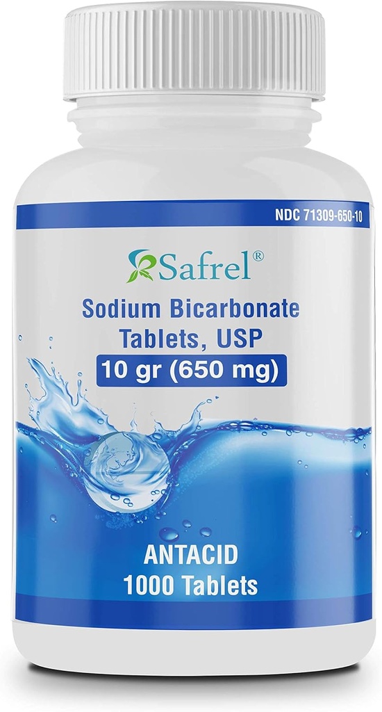 Safrel Natriumbikarbonaatti Antihappo 650 mg (10 Grain) 1000 tablettia ...