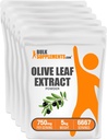 BulkSupplements.com Olive Leaf Extract Powder - Herbal Supplement, Antioksidantti lähde, Olive Leaf Powder - Gluteeniton, 750mg per tarjoilu, 1kg (2,2 lbs) (Pack of 5)