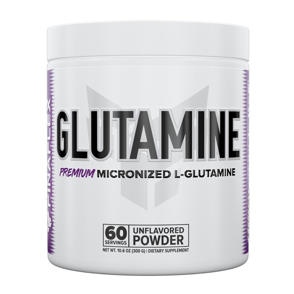 FINAFLEX Pure GLUTAMINE, Unflavored Powder - 10,6 oz - Reducerar Muscle Breakdown och stöder kvävenivåer - 100% ren L-Glutamin - 60 portioner