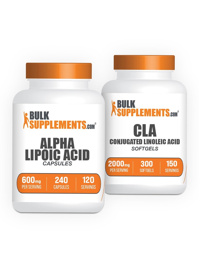 BulkLisää Alpha Lipoic Acid Kapselit 240ct + CLA 2000mg Softgels 300ct Bundle