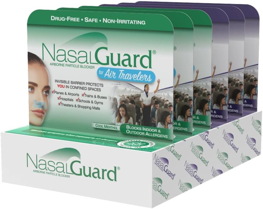 Airborne Particle Blocker Nasal geeli lentomatkustajille - Drug-Free, Ei-ärsyttävä, Ei-huokoinen, Lentomatkustaminen hyväksytty - Yli 150 sovellukset per putki (Mixed, 3g, pakkaus 6)