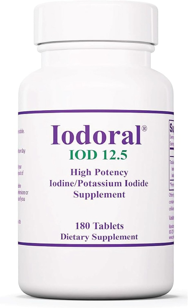 Joditabletti 12, 5 mg ravitsemustukeen 180 tablettia Päivittäinen lisäravinteena kaliumjodide wellness & Vitality 1 pakkaus
