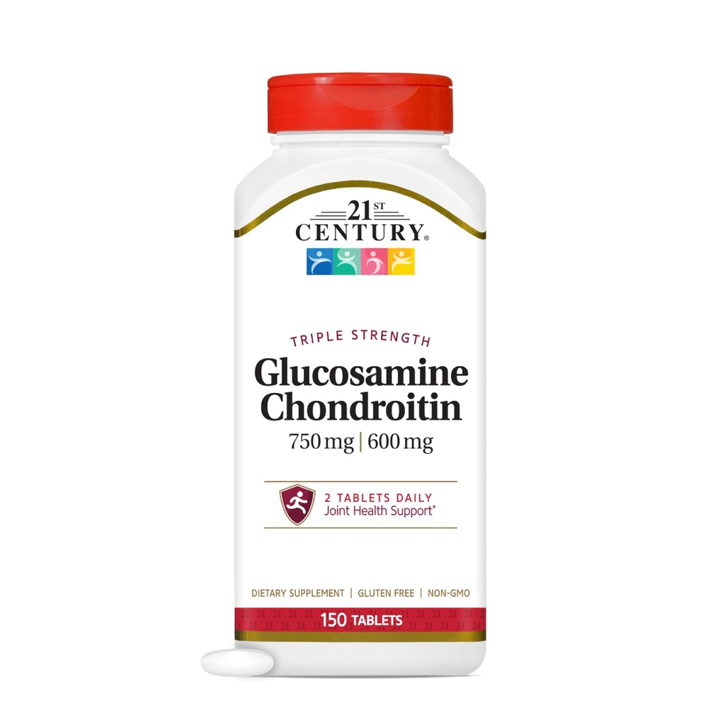 21st Century Glukosamiini Chondroitin 750/600 mg - Triple Strength, Tabletit, 150