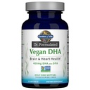 Garden of Life Omega 3 Vegan DHA Supplements Dr. Formulerad Vegan DHA, 400mg DHA & 90mg DPA i Triglyceride Form från en enda källa, Omega 3 Supplement för kvinnors och Mäns hälsa, 30 Softgels