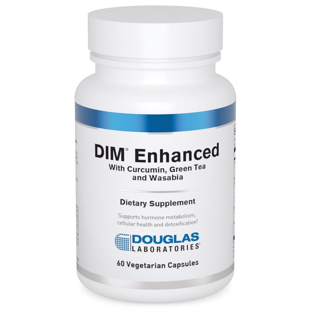 Douglas Laboratories DIM Förbättrad - Stöder Hormon Balans, Cellulär Hälsa & Detox * - Med Antioxidanter, Grönt Te Extract & Wasabia - 60 Vegetariska kapslar