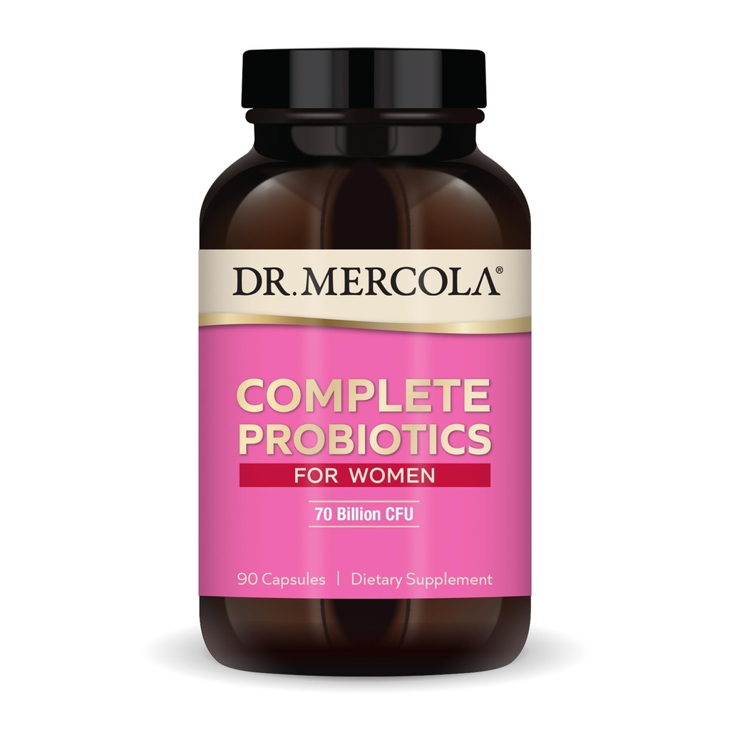 Tohtori Mercola Täydellinen Probiootit naisille - Tukee Gut, emätin & Immuuniterveys - Sisältää Lactobacillus kanta - ei-GMO, Gluteeniton & soijaton - 90 kapselia (90 tarjoilua)