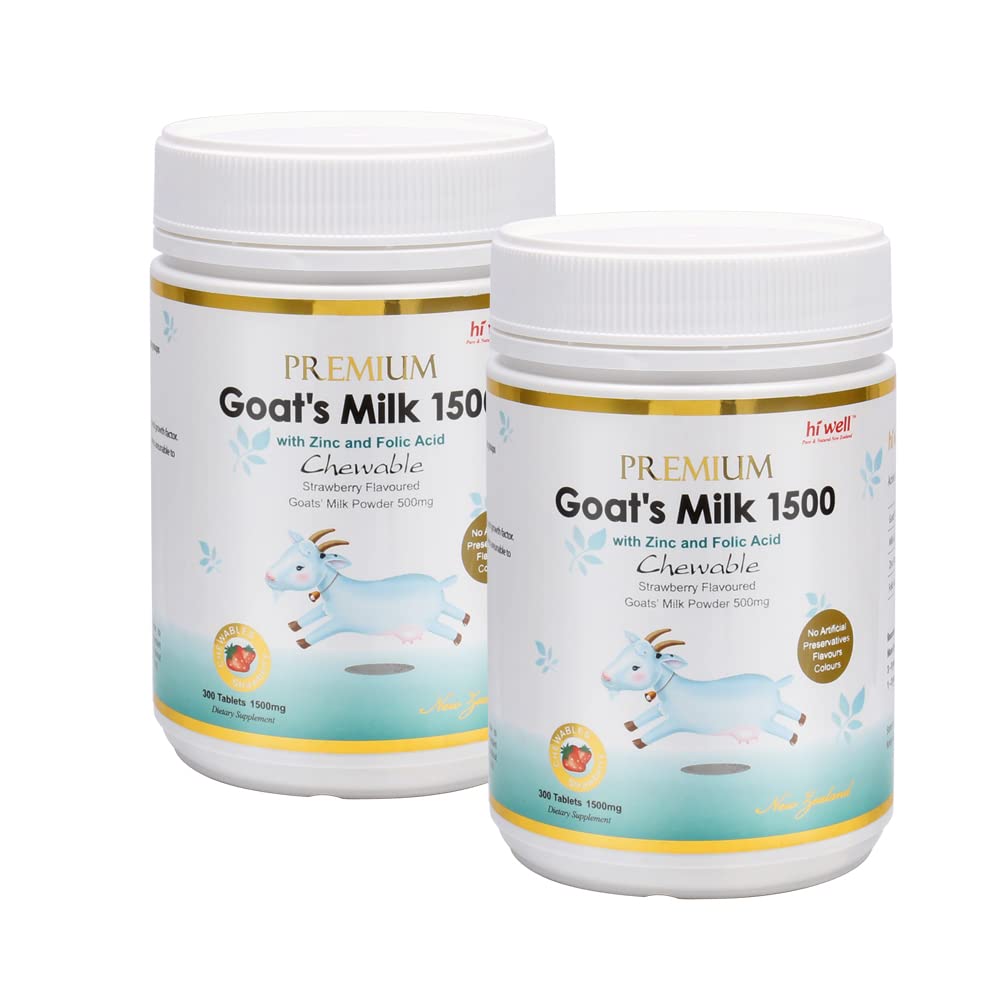 (Pack of 2) Hei No Premium Goat's Milk 1500 300Tablets Mansikka