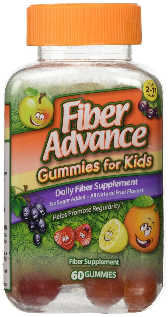 Kuitu Advance Gummies Lasten päivittäin kuitu täydentää, 60 laskea