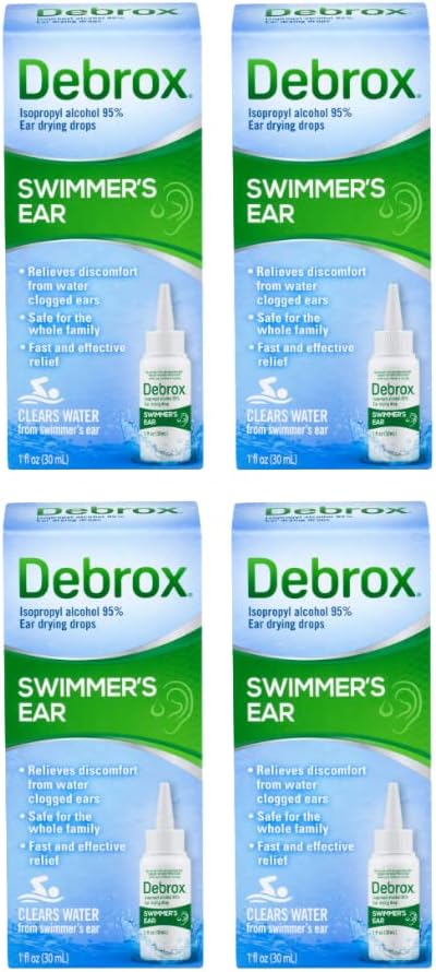 Debrox Swimmerin korvan kuivaustippa aikuisille ja lapsille, 1 fl oz. (pakkaus 4)