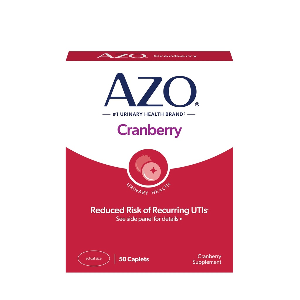 AZO Cranberry Pills för urinvägs hälsa för kvinnor och män, Vuxen Cranberry Supplement, sockerfri, icke-GMO, 50 Softgel kapslar