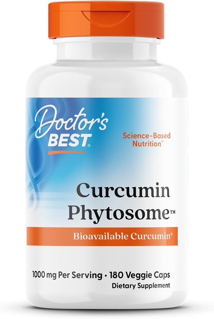 Lääkärit Paras Curcumin Phytosome, Biokäyttöinen Curcumin, Ei-GMO, Gluteeniton, Soy Free, Vegan, 1000 mg, 180 Kasvis Caps