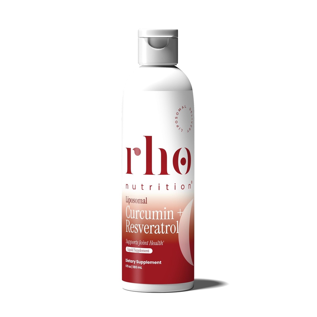 Rho Nutrition Liposomal Curcumin + Resveratrol (1 Pack) - Ultra High Absorption Liquid Curcumin Supplement - främjar gemensam komfort, rörlighet, cellulär hälsa och övergripande välbefinnande