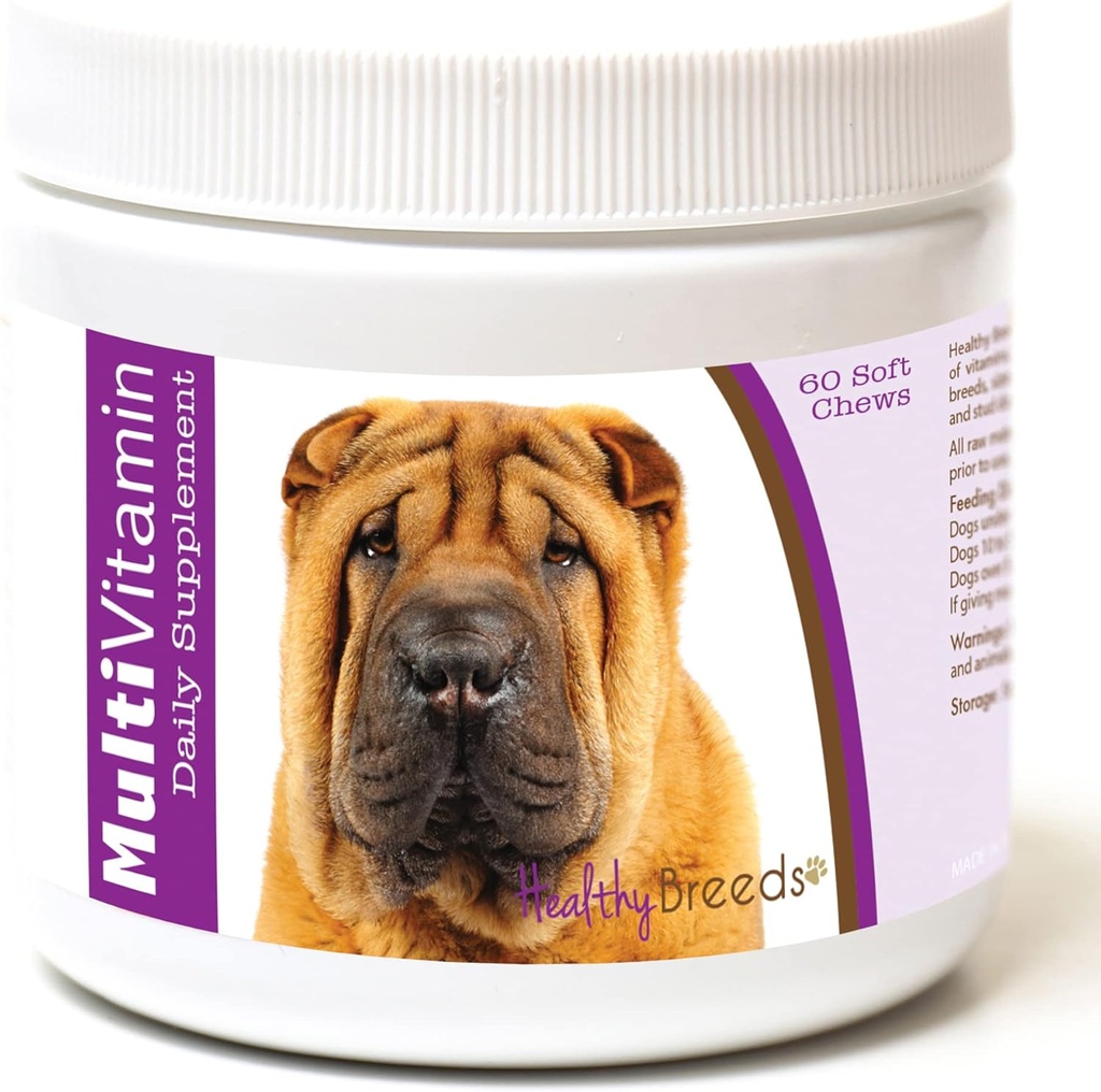 Terveet rodut Kiina Shar Pei Multi-Vitamin Soft Chews 60