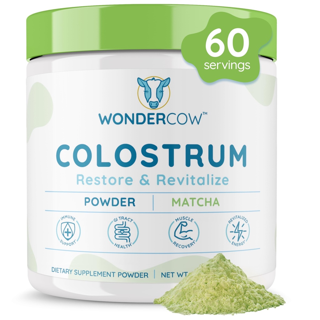 WONDERCOW Colostrum Superfood, Matcha, 60 tarjoilua