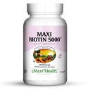 Maxi Health Biotin 5000 mikrog ... Hiusten iho ja kynnet Vitamiinit naisille ja miehille...