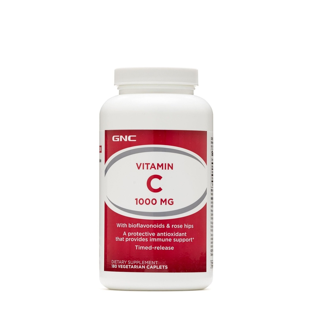 GNC C-vitamiini 1000 bioflavonoidien ja Rose Lintuja aika vapauttaa 180 tablettia