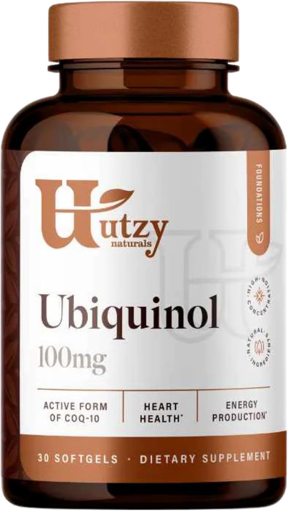 Utzy Naturals Ubiquinol ... 100mg...Korkea imeytyminen Patentoitu CoQ-10 (Kaneka®) ...
