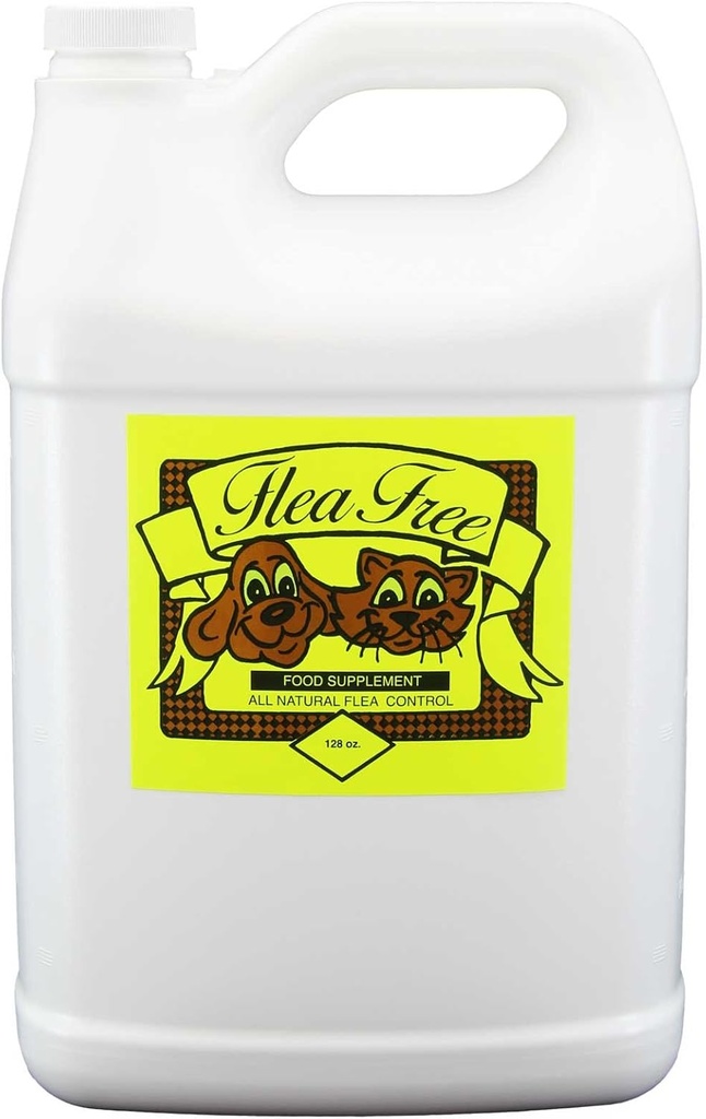 Flea-Free Pure Organic Food Supplement ja Natural Lemmikki Tuotteet, 128 Ounce