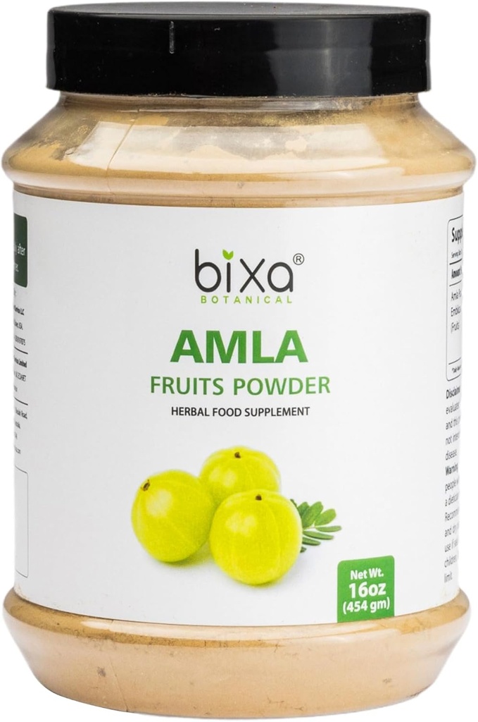 Bixa BOTANICIA Amla Powder (Emblica officinalis),1 punta (16 Oz) .