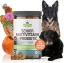 Strawfield Lemmikit Senior Multivitamiini + Probiootit koirille maito Thistle yhteinen tuki täydentää koirille Bacon Flavor 120 Soft Chews