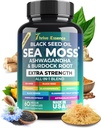 Sea Moss Extract, Black Seed Oil, Ashwagandha, Turmeeric & More ... 10-in-1 yrttien täydennysosa mustapippuri & vanderberry 60 kapselia