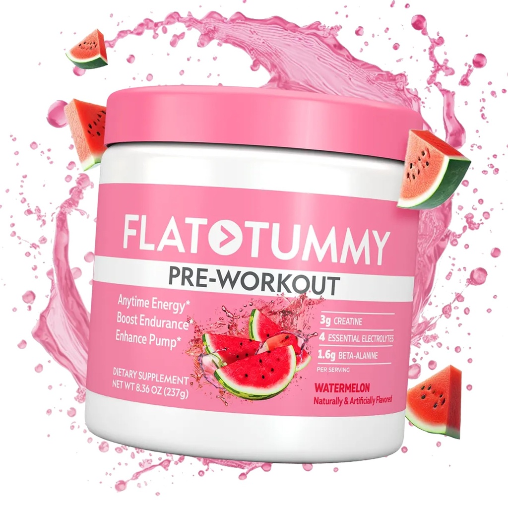 Flat Masu Pre Treenout jauhe naisille energia, Endurance, ja lihasten tuki 3g Creatine, 1.6g Beta-Alanine, Electrolytes ...