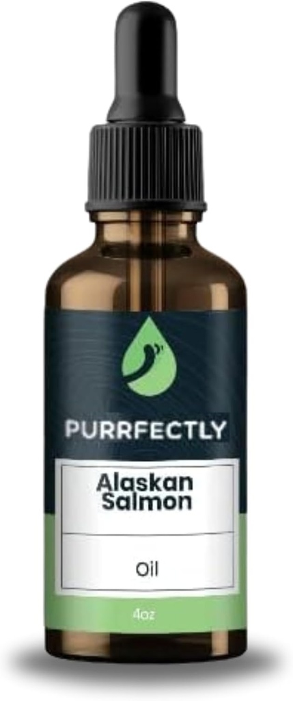 PURRFECTLY Omega-3 Fiskolja för katter | Premium Senior Blend | Främjar hjärta, Immune, Coat & Joint Health | Avancerad laxolja för åldrande katter | Omega 3, 6 & 9 EPA & DHA (4 Fl Oz (Pack av 1)