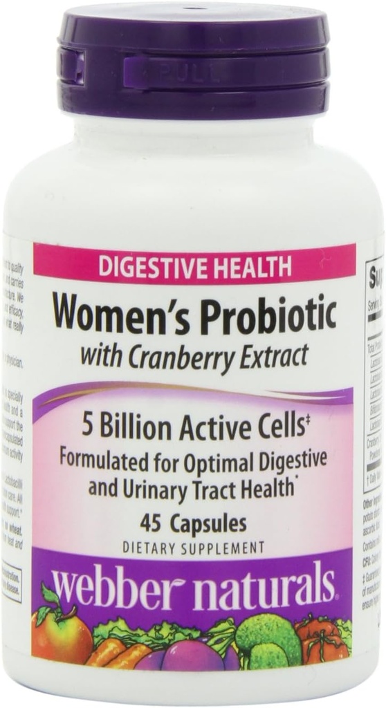 Webber Naturals Naisten Probiootti Kapselit, 45 Count