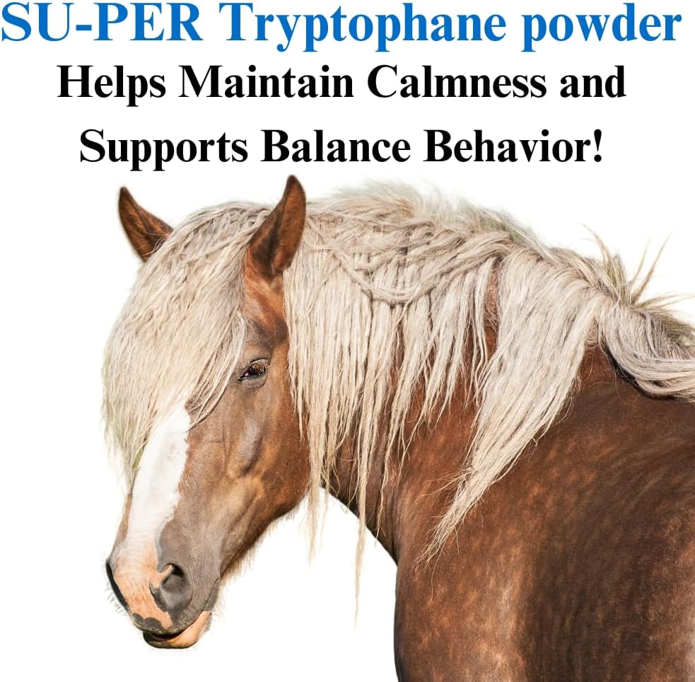 SU-PER Tryptofaani Horse Calming Supplement - Säilytä rauhallisuutta ja tukea tasapainotettu käytös - 2,5 kiloa, (2 pakkaus)