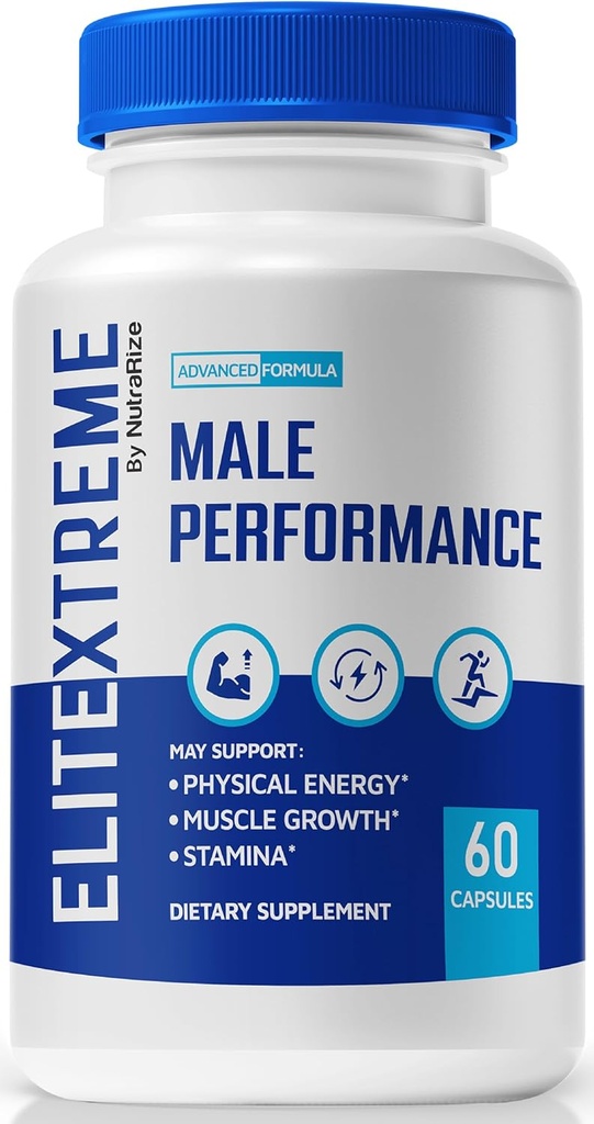 EliteXtreme Mies Supplement, EliteXtreme Man Pillerit, Kaikki luonnolliset ruokavaliokapselit miehille, 1200 MG Multivitamiinit yleistä terveyttä, Elite Xtreme Reviews (60 kapselia)