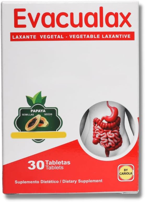 Senna Laksatiivinen tabletti - Luonnollinen kasvislaksatiivinen Senna Leaf, Prune & Papaya Seed - Herbal Stool Softener for Ummetus Ruoansulatuskanavan, Postpartum & Travel - 30 tablettia