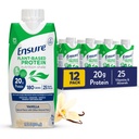 Se till att växtbaserade Vegan Protein Vanilla Nutrition Shake I Gluten-Free I Dairy-Free I Soy-Free Bottled Liquid Shake I 12 Pack