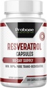 High Potency Resveratrol Capsules Över 98 procent Trans Resveratrol Antioxidant och Hälsosam Åldrande 90 Dag Supply 180 kapslar