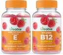 Livlig vitamin E + Vitamin B12, Gummies Bundle - Great Tasting, Vitamin Supplement, Gluten Free, GMO Free, Chewable Gummy
