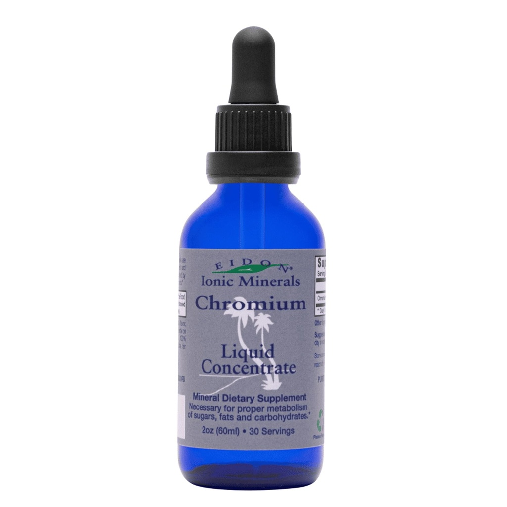 Eidon Ionic Minerals Nestemäinen Kromikonsentraatti - ioninen Kromi Supplement Drops, Tukee vakaat energiatasot, Kaikki luonnolliset, Ei sokeria Lisätty, Ei Säilöntäaineita tai lisäaineita - 2 oz