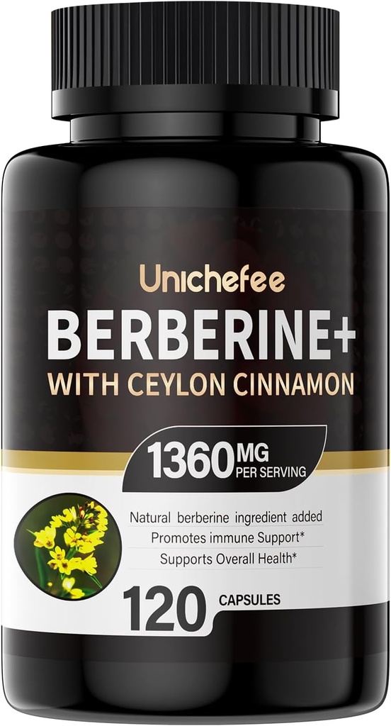 Berberiini - 1000.1500 mg päivittäin - berberiini HCL täydentää aineenvaihduntatukea - Gluteeniton ja vegaaninen täydentää miesten ja naisten 16
