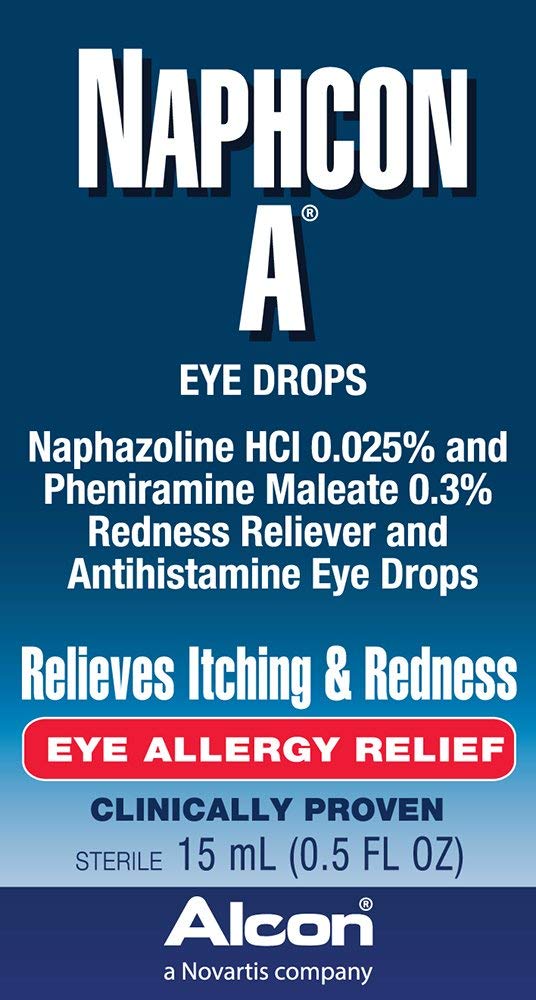 Alcon Naphcon Eye Drops, allergi lättnad 15 ml