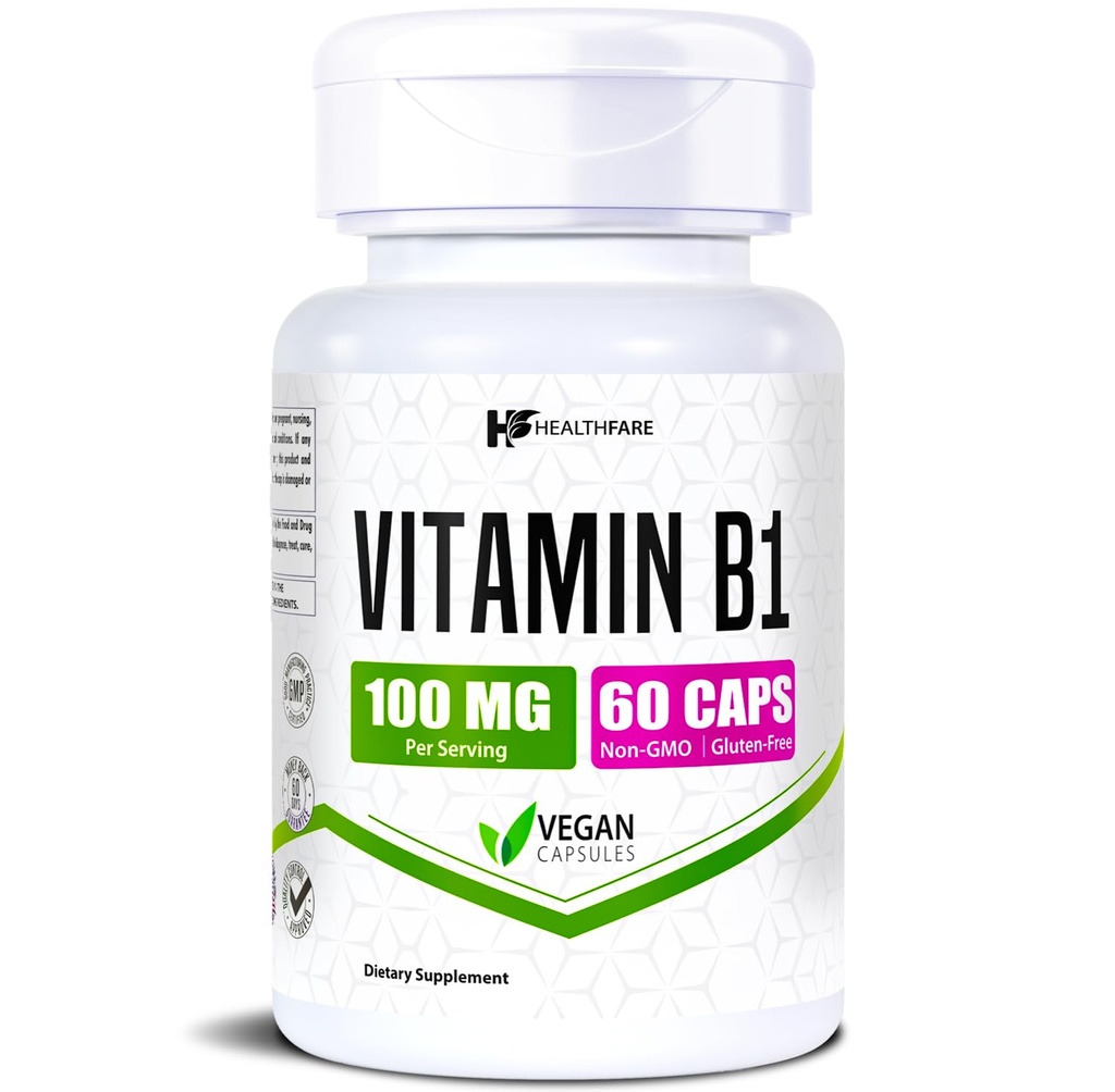 Healthfare B1-vitamiini 100 mg ... 60 kapselia.................................................................................................................................................................................................................................................
