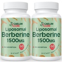 Liposomal Berberine HCL - Berberine 1500mg High Bioavailability, Berberines Supplement för kvinnor och män (2 Pack)