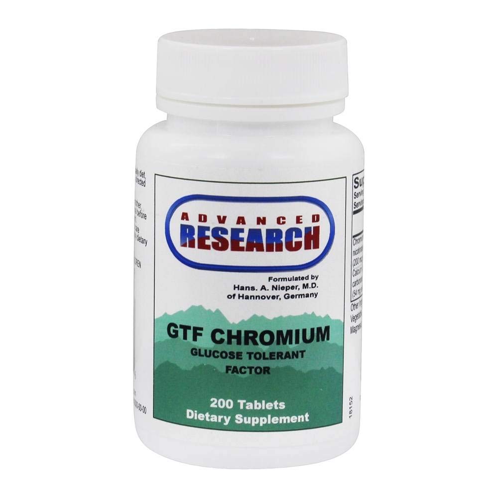 Advanced Research/Nutrient Carriers Gtf Kromi - Glukoosi sietävä tekijä 200 Tabs